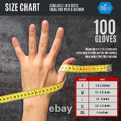 1000 Large Nitrile Gloves 8 Mil Thick Diamond Texture Heavy-Duty Tear-Resistant