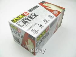10 PACKS Of 100 EA Mechanix Heavy Duty Disposable Latex Work Gloves, SIZE LARGE