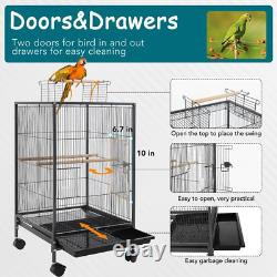 35Inch Large Bird Cage Parakeets Heavy Duty Stand Cocktails Parakeet Parrot