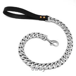 35.5 Heavy Duty Chain Dog Leash Stainless Steel Metal Lead for Large Big Dog