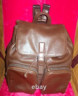 Coach Heavy-Duty Large F-1S-0577 Travel Leather Backpack- Unisex-Nice