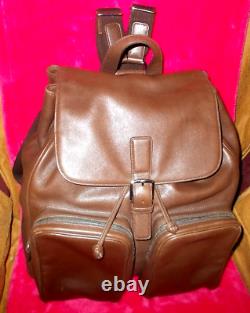 Coach Heavy-Duty Large F-1S-0577 Travel Leather Backpack- Unisex-Nice