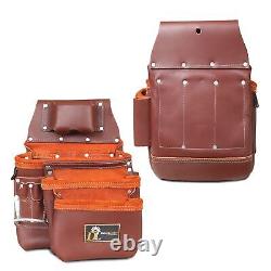 Daisy Tool Belt, PRO-303 Premium Leather Oil Tanned 27 Pockets Heavy Duty Pou