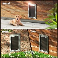Dog Door for Wall, Large Doggy Door, Heavy Duty Pet Door, All Aluminum Frame