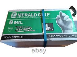 Emerald Grip Heavy Duty 8 Mil Powder Free Latex Gloves Large #6803, 10bx of 100