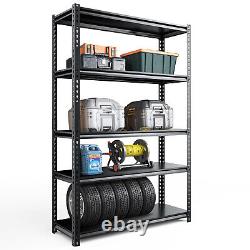 Extra Large Adjustable Shelves 5-Tier Heavy Duty Metal Storage Shelf Load 3000lb