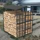 Extra Large Tall Outdoor Firewood Rack with Cover Heavy Duty Square Strong Stand