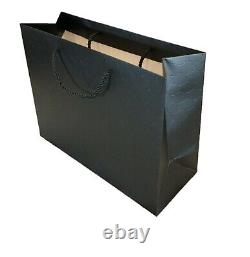 Gift Bags Large Black Paper Shopping Bags with handles Bulk Heavy Duty 13 x 10