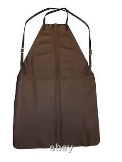 HEAVY DUTY LEATHER APRON Adjustable with 2 Large Interior & 2 Pen Pockets HANDMADE