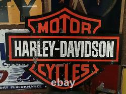 Harley Davidson Large Sign Logo Shield Heavy Duty Die Cut Metal Motorcycle