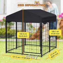 Heavy Duty Metal Kennel Cage Crate Tray For Pet Dog Large Portable Rabbit House