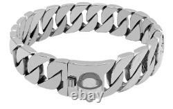 Heavy Duty Stainless Steel Dog Collar for Large Dogs. Pitbull Fashion Jewelry