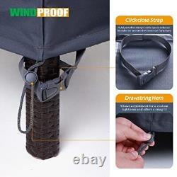 Heavy Duty Waterproof Anti-UV Extra Large Patio Grey-160x92x35 Inches