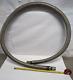 Large, Heavy Duty, 10 ft Braid-covered stainless steel bellows hose vacuum UHV