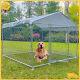 Large Outdoor Heavy Duty Dog Kennel Steel Pet Dog Cage Fence Cover 2 x 2 x 1.5 m