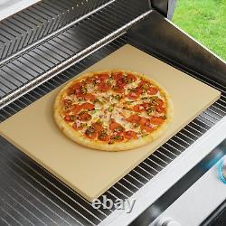 Large Pizza Stone 20X13.5 Rectangular Heavy Duty Cordierite for Grill & Oven