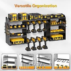 Large Power Tool Organizer Wall Mount, 4 Layer Heavy Duty Drill Holder, Metal