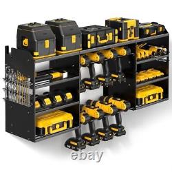Large Power Tool Organizer Wall Mount, 4 Layer Heavy Duty Drill Holder, Metal