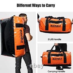 Large Waterproof Bag-Super Waterproof Duffel Bag Heavy Duty 150L Orange