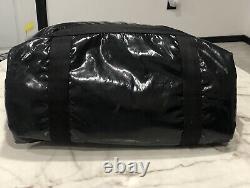 LeSportsac Deluxe Heavy Duty Extra Large Travel Bag Black Patent Rare! Retired