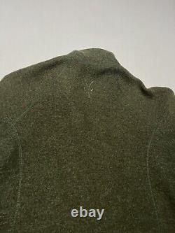 Men's IBEX Boiled Wool Green Heavy Duty Full Zip Jacket Size Large AN6