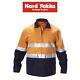 Mens Hard Yakka Hi-Vis Jacket Zip Cotton Heavy Duty Tradie Lined Work Y06545