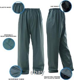 RainRider Rain Suits for Men Women Waterproof Heavy Duty Raincoat Fishing Rain G