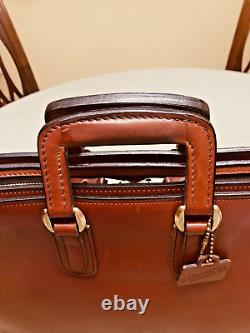 SCHLESINGER Heavy-Duty Leather Briefcase / Zippered Portfolio Made in USA
