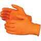 SafePath Orange Nitrile Heavy Duty Gloves 6.6 Mil Raised Texture (LARGE)