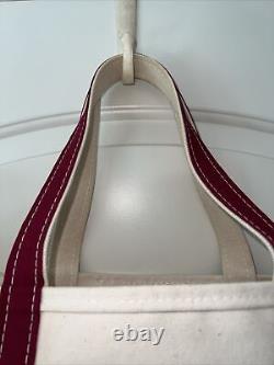 Vintage L. L. Bean Boat and Tote Open Top Heavy Duty Canvas Bag, Burgundy, Large