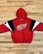 Vintage NHL Detroit Red Wings Mens Large Heavy Duty Jacket 1/4 Zip RARE
