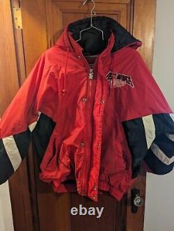Vintage NHL Detroit Red Wings Mens Large Heavy Duty Jacket Full Zip
