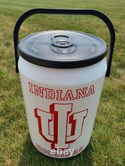 Vtg IU Indiana University 90s Large Heavy Duty Can Cooler 20.5×11 Man Cave RARE